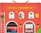 Petit Collage Wind Up Toy Playset, Little Firehouse – Wooden Toddler Toy Set with Wind-Up Fire Truck, Track Pieces, and Pop-Out Play Pieces – Acti...