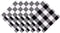 Yourtablecloth Buffalo Plaid 100% Cotton Cloth Checkered Dinner Table Napkins – Vibrant Colors – Soft & Super Absorbent Napkins 20 x 20 Set of 6 B...