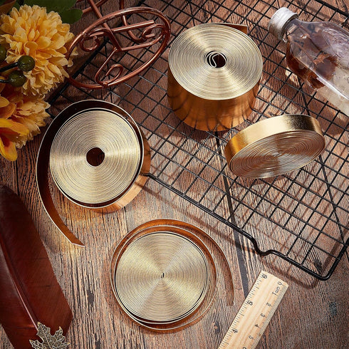 GORGECRAFT 5.5Yds x 1" Metallic Flat Leather Strap Shiny Pu Leather Strips Glossy Leather Lace Stripper Beading String Ribbon Craft Double Sided L...