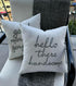 EURASIA DECOR Set of 2 Pcs Hello Handsome Good Morning Gorgeous Embroidered Square Accent Throw Pillow Cover - Gift for Wedding, Couple, Anniversa...