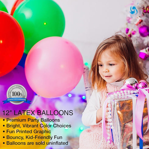 Tropical Assorted Balloons (Standard) - 12 Inch Latex (50 Pieces) for Birthday Parties or Any Other Event Use - Fill with Air or Helium...