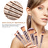 HEYMKGO Makeup Brushes 15PCS Champagne Gold Professional Makeup Brush Set Foundation Brush Blending Powder Blush Concealer Eye Make Up Brush with ...