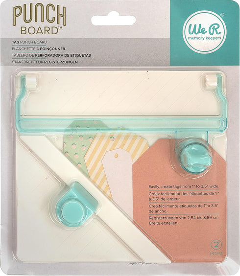 We R Memory Keepers Makers- Tag Punch Board, 18x16x4 com, Off-White...