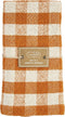 Mud Pie Harvest Check Napkin Set, Orange, 18" x 18"...