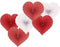 Red Heart Valentines Party Hanging Decorations Paper Fans Wedding Anniversary Bachelorette Bridal Shower Baby Shower Birthday Party Photo Backdrop...