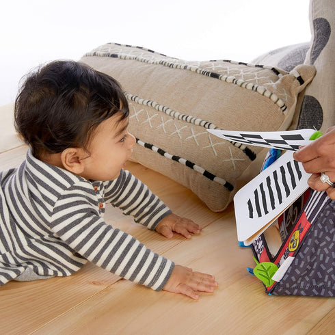 Baby Einstein Flip For Art High Contrast Floor Activity Mirror with Take Along Cards, Tummy Time Play, Newborn+...