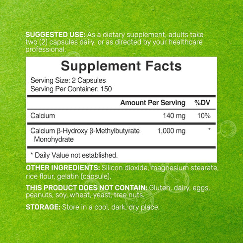2 Pack of Ultra Strength HMB Supplements 1000*mg Per Serving, 300* Capsules | Third Party Tested | Supports Muscle Growth, Retention & Lean Muscle...