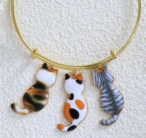 Anjulery 32 Pieces Enamel Cat Charms for Jewelry Making and Crafting - Cute Kitty Charm for Bracelets Earrings Necklaces Pendants Keychains Crafts...