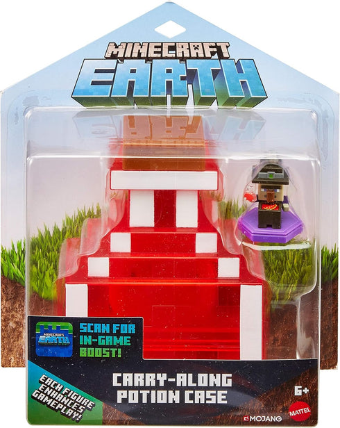 Mattel Minecraft Carry Along Potion Plus Exclusive Mini Figure, Carrying Case for Mini Figures, Based on Minecraft Video Game, Toys for Kids Age 6...