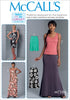 McCall's Patterns Misses Knit Tank Top/Dresses and Skirts...