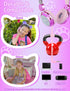 Kids Pom Headphones with Mic for Travel/Car/Plane,Added 85DB Limit Function&Shareport,Unicorns Gifts for Girls,On/Over Ear HD Stereo Wired Headset...
