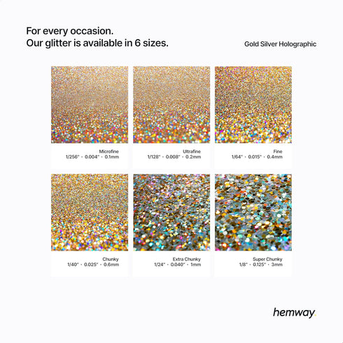 Hemway Craft Glitter 100g / 3.5oz Glitter Flakes for Arts Crafts Tumblers Resin Epoxy Scrapbook Glass Schools Paper Halloween Decorations - Ultraf...