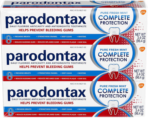 Parodontax Complete Protection Toothpaste, Pure Fresh Mint - 3.4 oz x 3...