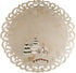 Linens, Art and Things Embroidered Rustic Beige Christmas Winter Snow Scene Round Doily, Placemat, Small Table Topper (24 Inch Round)...