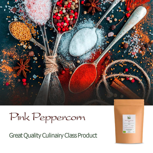 Pink Peppercorns For Grinder - Pink Pepper - Peppercorn - Peruvian Peppertree - Schinus Molle Pink Peppercorn Grinder Peruvian Pink Pepper Dried P...