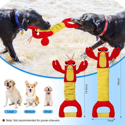 IOKHEIRA Dog Toys for Large Dogs - (not for Aggressive Chewers)Squeaky for Interactive Play |Stuffed Tug of War Dog Toys for Dogs of Small/Medium/...