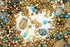 2.1oz (60 g) Mix of Unique Czech Bohemia Glass Pressed Beads, Rocailles, Aztec Pale Gold Crystal, Matte and Glossy, Hand Made BCV...