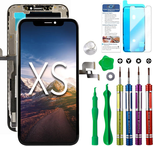 Compatible with iPhone Xs LCD Screen Replacement 5.8 inch (Model A1920, A2097, A2098,A2099, A2100) Display Digitizer Assembly Touch Screen...
