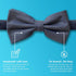 GoTie Men's Dotted Bowtie - Bow Ties Ready to Wear - Pretied Adjustable Ties for Short or Tall Men - The Navy Reflective...