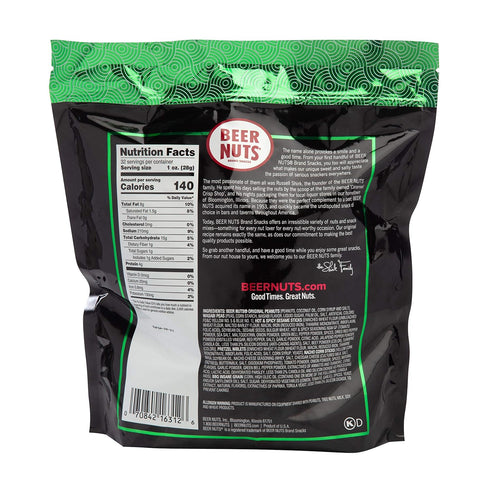 BEER NUTS Bar Mix w/Wasabi - Pretzels, Cheese Stix, Sesame Stix, Insane Grain & Wasabi Peas - 32oz Resealable Bag (Pack of 1)...