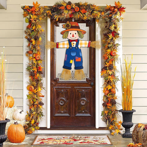 Fall Scarecrow Garden Flag Outdoor Decorations for Outside Double-Sided Printed, Yard Flags House Banner Yard Sign Autumn Winter Thanksgiving Seas...