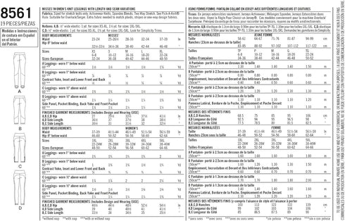 Simplicity US8561AA AA Misses' and Women's Knit Leggings with Seam Variations, XS-XL...