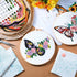 Yinder 5 Sets Embroidery Beginners Kit with Butterfly Flower Patterns and Instructions Cross Stitch Kits for Starter DIY Adult Kids Butterfly Patt...