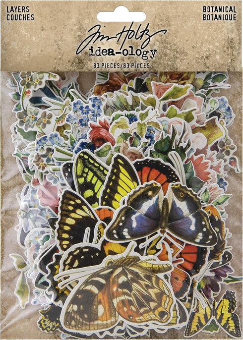 Tim Holtz Idea-ology Layers-Botanicals, 83 Pieces, TH93554...