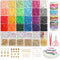 YMSDZHL 6000+PCS Clay Beads Bracelet Making Kit,24 Color DIY Flat Preppy Beads for Friendship Jewelry Making,Polymer Heishi Beads with Charms Gift...