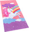 Softerry Rainbow Unicorn Velour Beach Towel for Kids 28in x 55in 100% Cotton (1 Towel 28" x 55", Pink)...