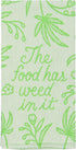 Blue Q Woven Jacquard Dish Towel, The Food Has Weed in It. Funny, Functional and Fabulous, 100% Cotton, Soft, Super-Absorbent, 28 x 21...