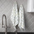 Ritz Royale Collection 100% Combed Terry Cotton, Highly Absorbent, Oversized Kitchen Towel Set, 28" x 18", 2-Pack, Checked, Cactus Green...