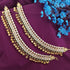 Efulgenz Indian Anklets for Women Payal Anklet Indian Gold Pearl Anklet Indian Ghungroo Anklets Crystal Ankle Bracelet Anklet Bells Indian Style A...