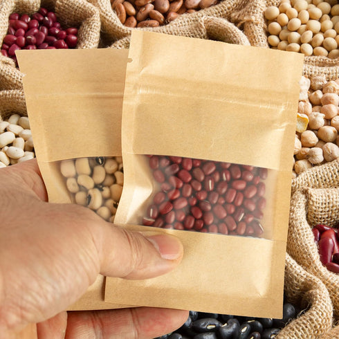 100pcs Seed envelopes resealable Seed saving envelopes with clear window Kraft paper seed packets for Garden Flower Vegetable Plants Seed Storage ...