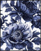 Posterizer 1 pcs-big lush navy blue flowers-chic aesthetic-Floral & Botanical Art-Abstract & Modern Art-Decor for Home & Office- UNFRAMED Wall Art...