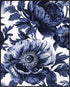 Posterizer 1 pcs-big lush navy blue flowers-chic aesthetic-Floral & Botanical Art-Abstract & Modern Art-Decor for Home & Office- UNFRAMED Wall Art...