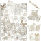 Bolsome 100 Sheets 20 * 14 Inches Vintage Floral Printed Tissue Paper Coffee Gold Peony Butterfly Printed Gift Wrapping Tissue Paper Peonies, Hydr...