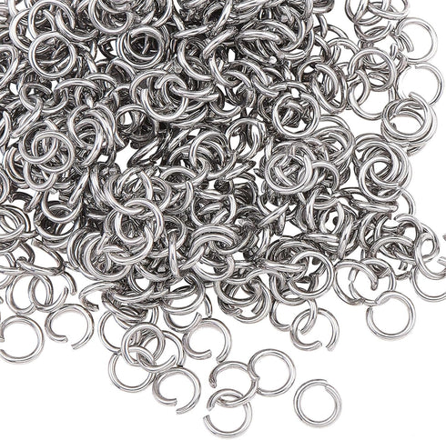 DanLingJewelry 1000 pcs 304 Stainless Steel 19 Gauge Open Jump Rings 6mm for Jewelry Making Connectors Jewelry Finding Stainless Steel Color...