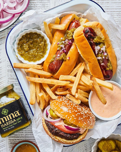 Mina Harissa Green Hot Sauce, 10 oz, Homestyle Moroccan Green Chili Garlic Sauce, Your New Salsa Verde for Spicing Up Any Dish, Harissa Sauce Perf...