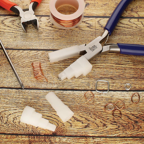 The Beadsmith Stepped Plied with Interchangeable Nylon Jaws – 6.5 Inches (165mm) – Comfort Grip Handle with Double Leaf Springs – Jewelry Making T...