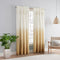 VUE Arashi Modern Boho Decorative Ombre Rod Pocket Window Curtain for Living Room (1 Panel), 52 in x 95 in, Gold...