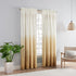 VUE Arashi Modern Boho Decorative Ombre Rod Pocket Window Curtain for Living Room (1 Panel), 52 in x 95 in, Gold...