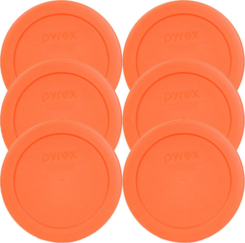 Pyrex 7200-PC 2-Cup Orange Food Storage Replacement Lid (6-Pack) - Made in USA...