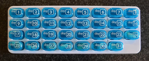 31 Day Monthly Pill Pod Organizer for Easy Medication Management - Stay on Track with Daily Vitamin Supplement Med Boxes, Ready for Travel...