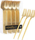Novelty Modern Flatware, Cutlery, Disposable Plastic Dinner forks Luxury Gold 32 Count...