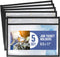 5 Pack Horizontal Job Ticket Holders 8.5x11 - Landscape Shop Ticket Holders 8 1/2 x 11 - Work Order Plastic Sleeves for Documents - Dry Erase Pock...