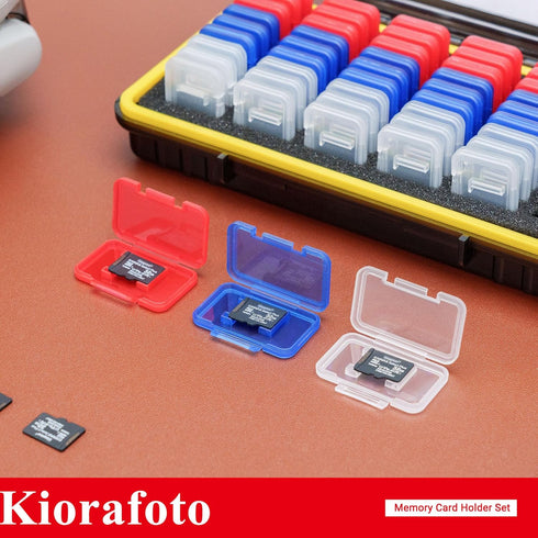 Dual Protect Micro SD Card Case with 54 PCS Clear Memory Card Holders for 54 TF MSD Cards Storage, Water-Resistant Anti-Shock MicroSD MicroSDHC Mi...