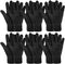 Bencailor 6 Pairs Microfiber Dusting Gloves, Dusting Cleaning Gloves Microfiber Gloves for Plants House Blinds Car Dust Mitt (Black,Medium)...