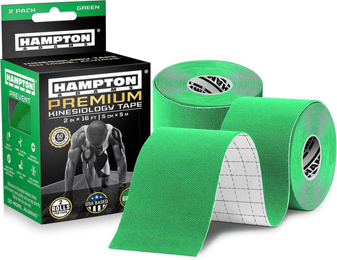 Hampton Adams | As Seen on Shark Tank | Elastic Kinesiology Tape (2-Pack) | Uncut Athletic Tape Supports & Protects Muscles Knees Shoulders & Plan...