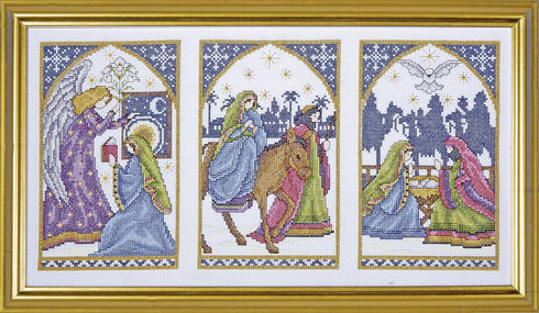 Design Works Crafts Nativity Windows Counted Cross Stitch Kit, Multi...